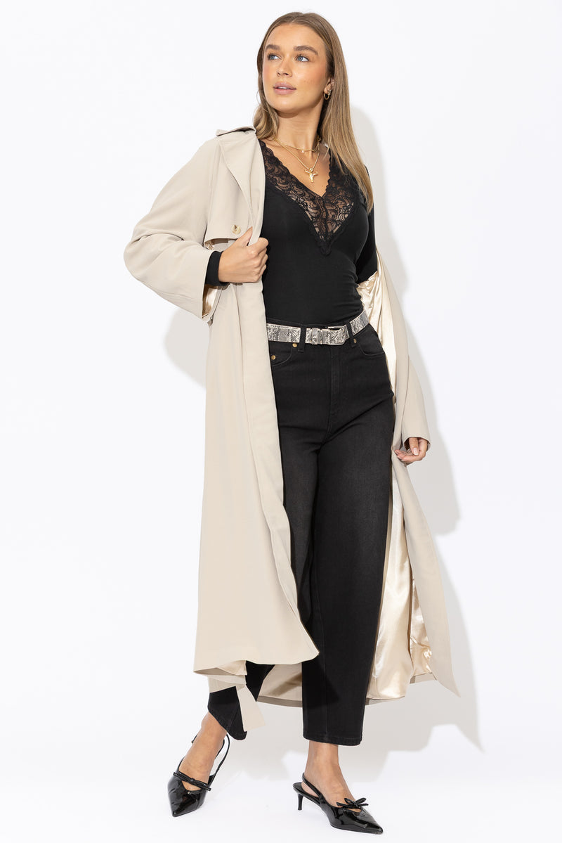 Black Tencel Lace Lust Top