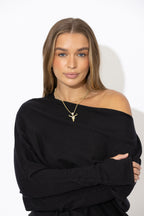 Black Milan Model Knit