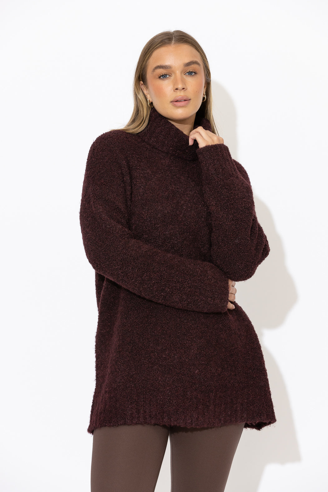 Mahogany Roll Neck Tunic