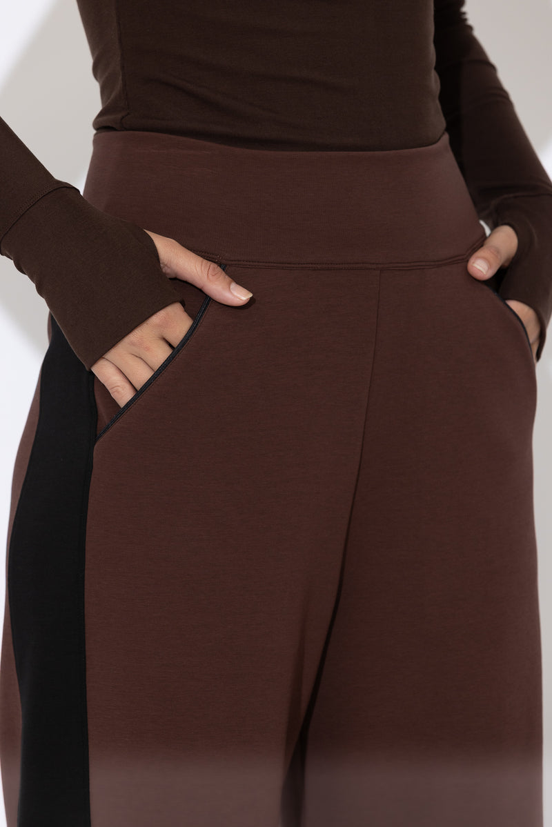 Chocolate Scuba Panel Pant