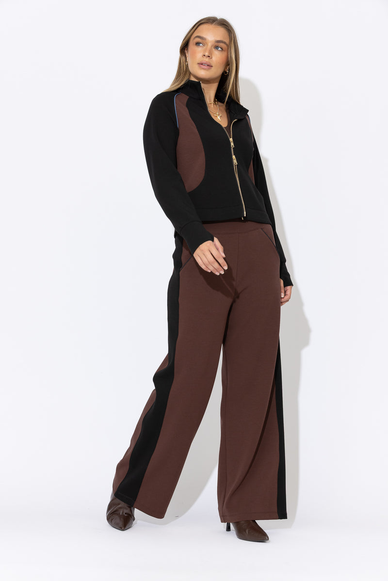 Chocolate Scuba Panel Pant