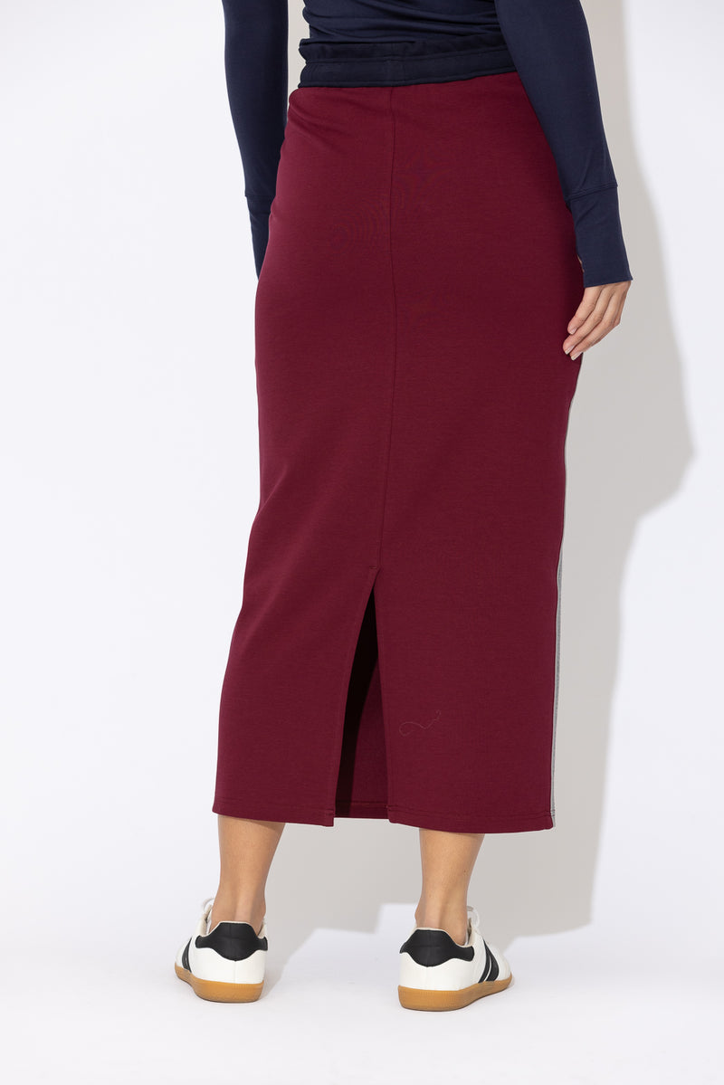 Raspberry Scuba Movement Skirt