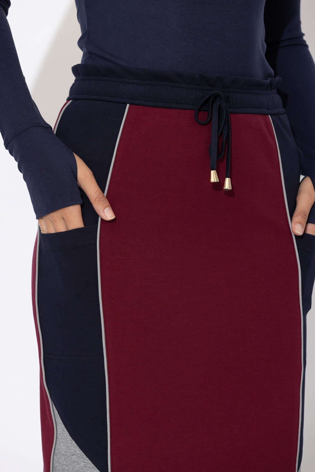 Raspberry Scuba Movement Skirt