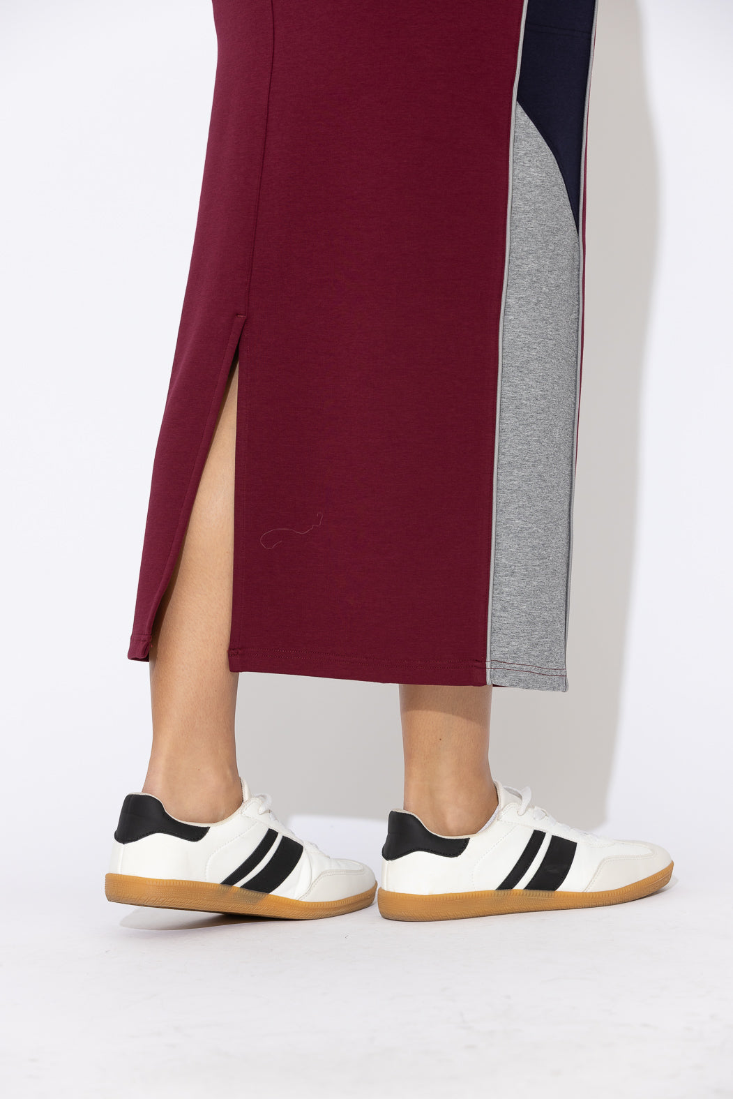 Raspberry Scuba Movement Skirt