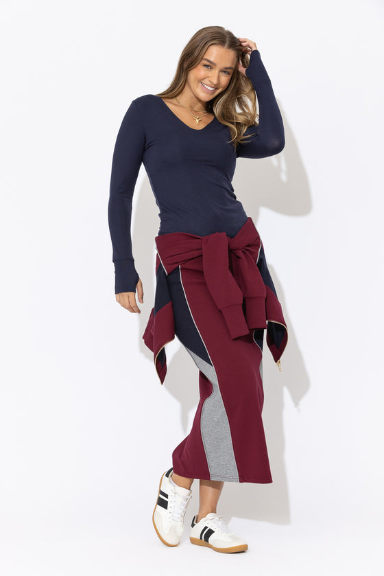 Navy Tencel Lust Top