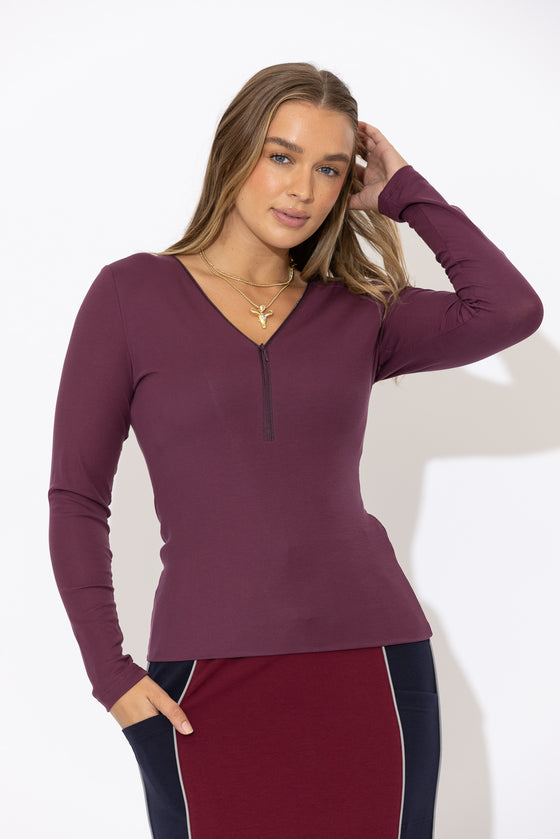 Cherry Tencel Envy Top