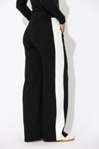 Black Scuba Panel Pant