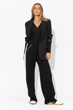 Black Scuba Panel Pant