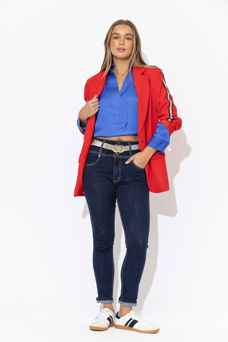 Dark Denim Waist Sculpt Corset Jean