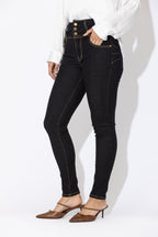 Black Waist Sculpt Corset Jean