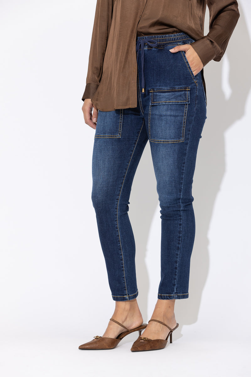 Dark Denim Stretch Jogger Jean