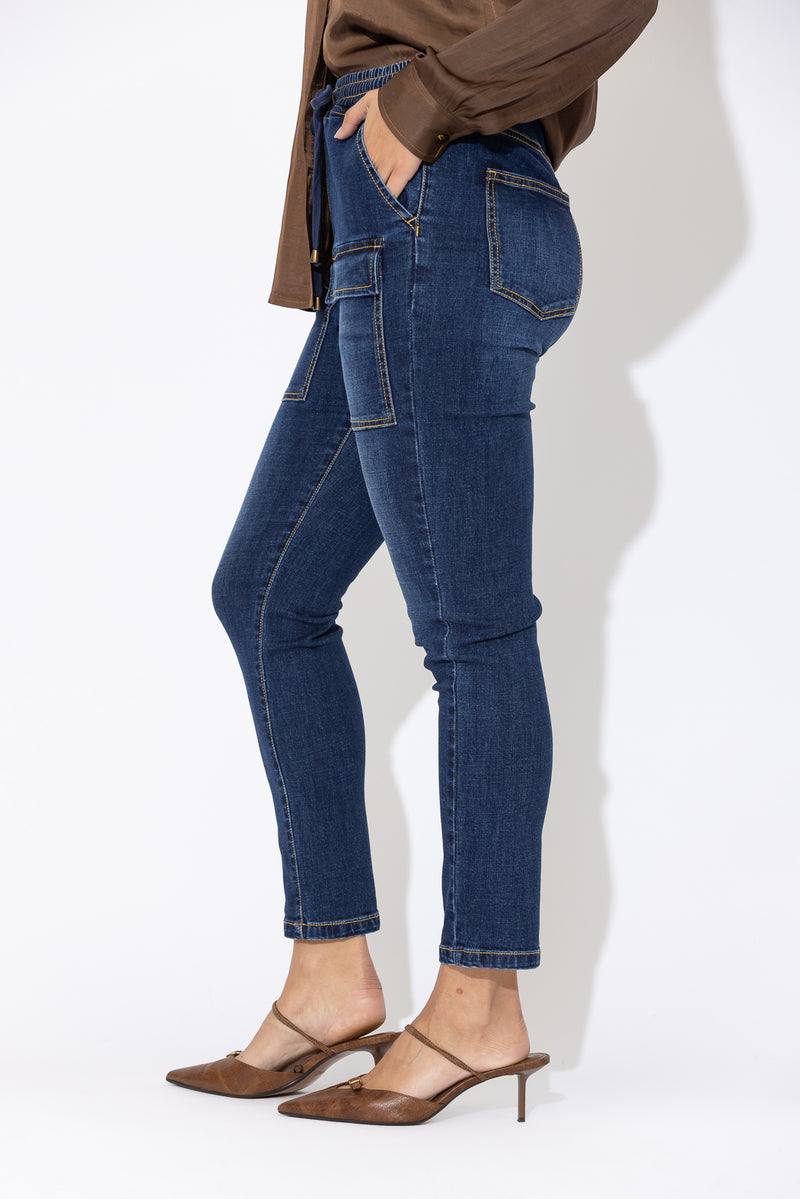 Dark Denim Stretch Jogger Jean