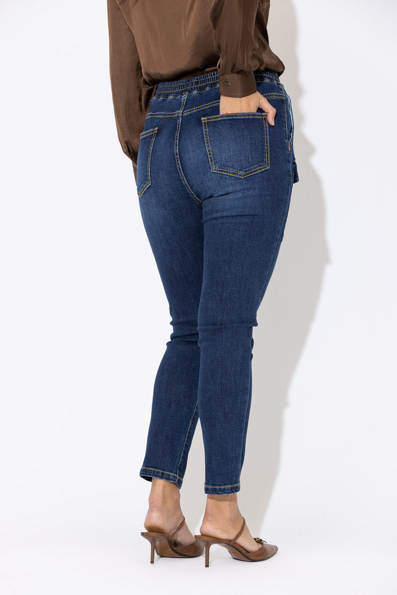 Dark Denim Stretch Jogger Jean