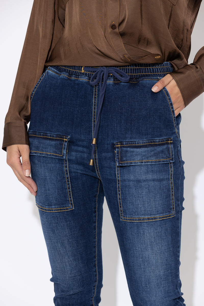 Dark Denim Stretch Jogger Jean