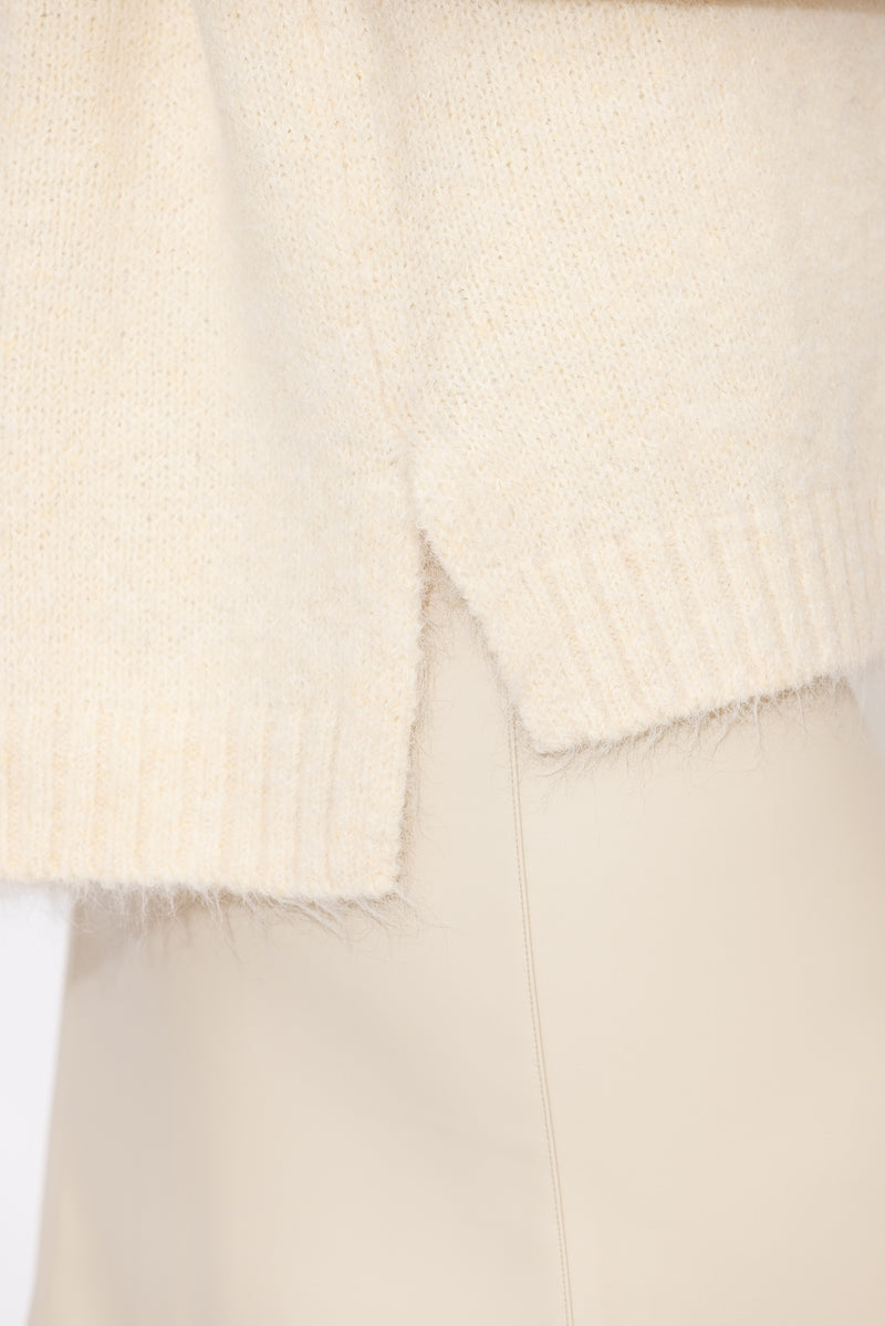 Ivory Roll Neck Jumper