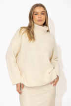 Ivory Roll Neck Jumper