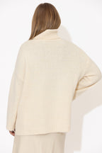 Ivory Roll Neck Jumper