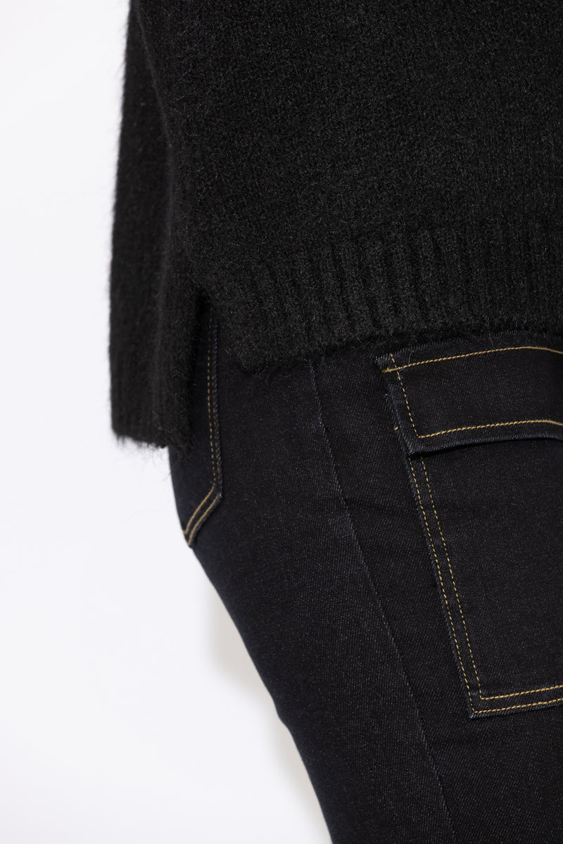 Black Roll Neck Jumper