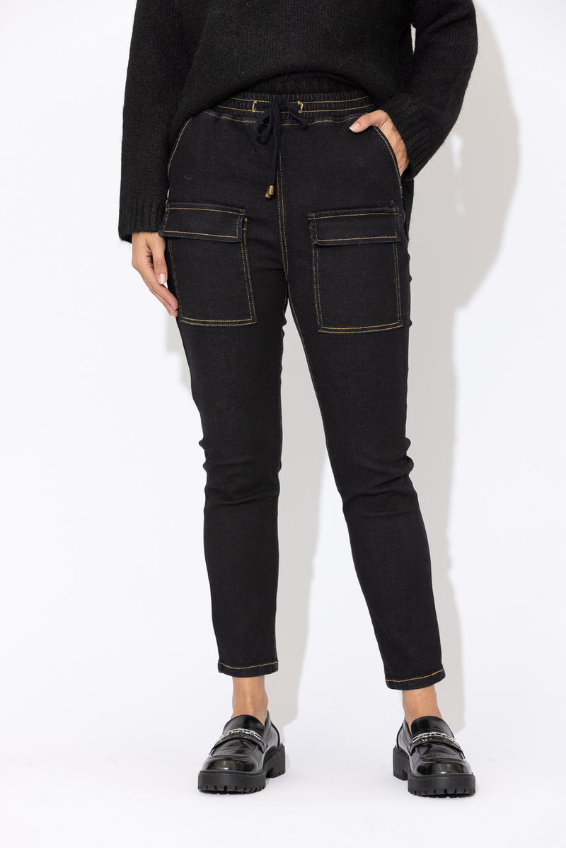 Black Stretch Jogger Jean