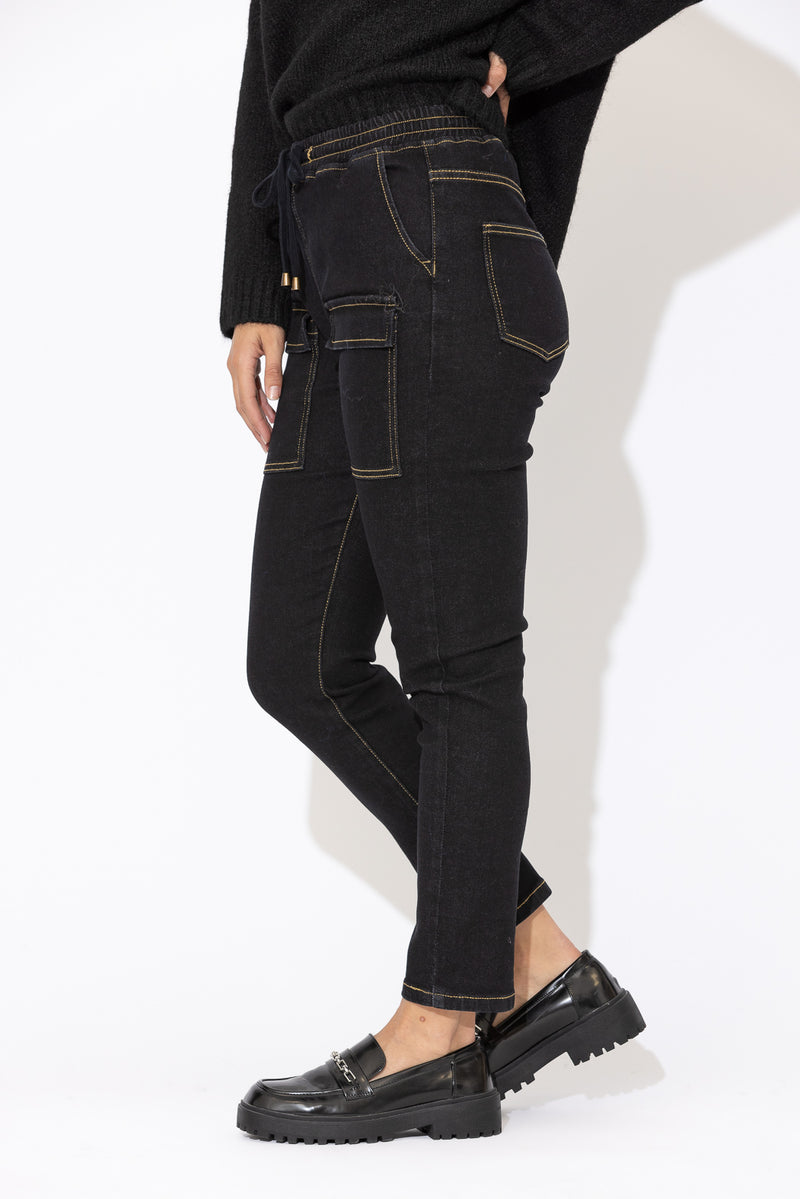 Black Stretch Jogger Jean