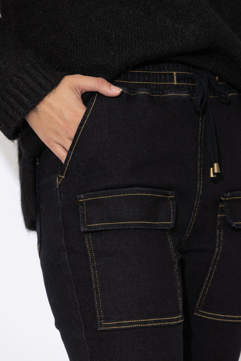 Black Stretch Jogger Jean