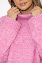 Pink Roll Neck Jumper