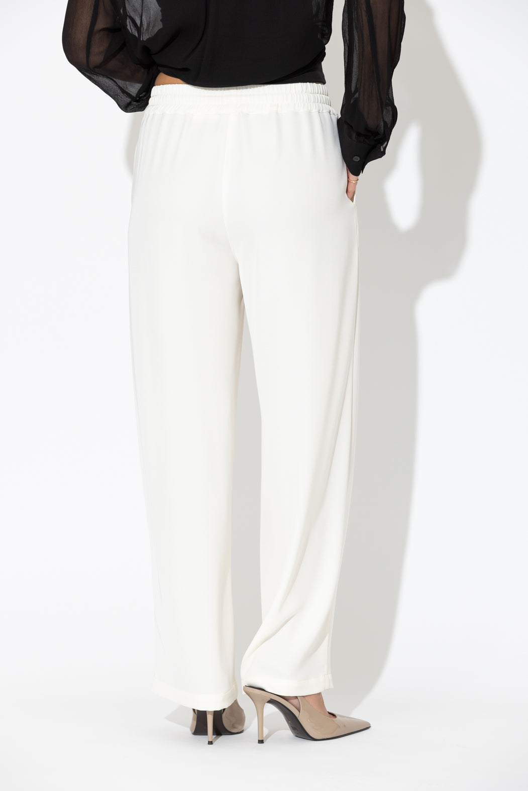 Ivory Drape Drawstring Pant