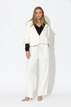 Ivory Drape Drawstring Pant