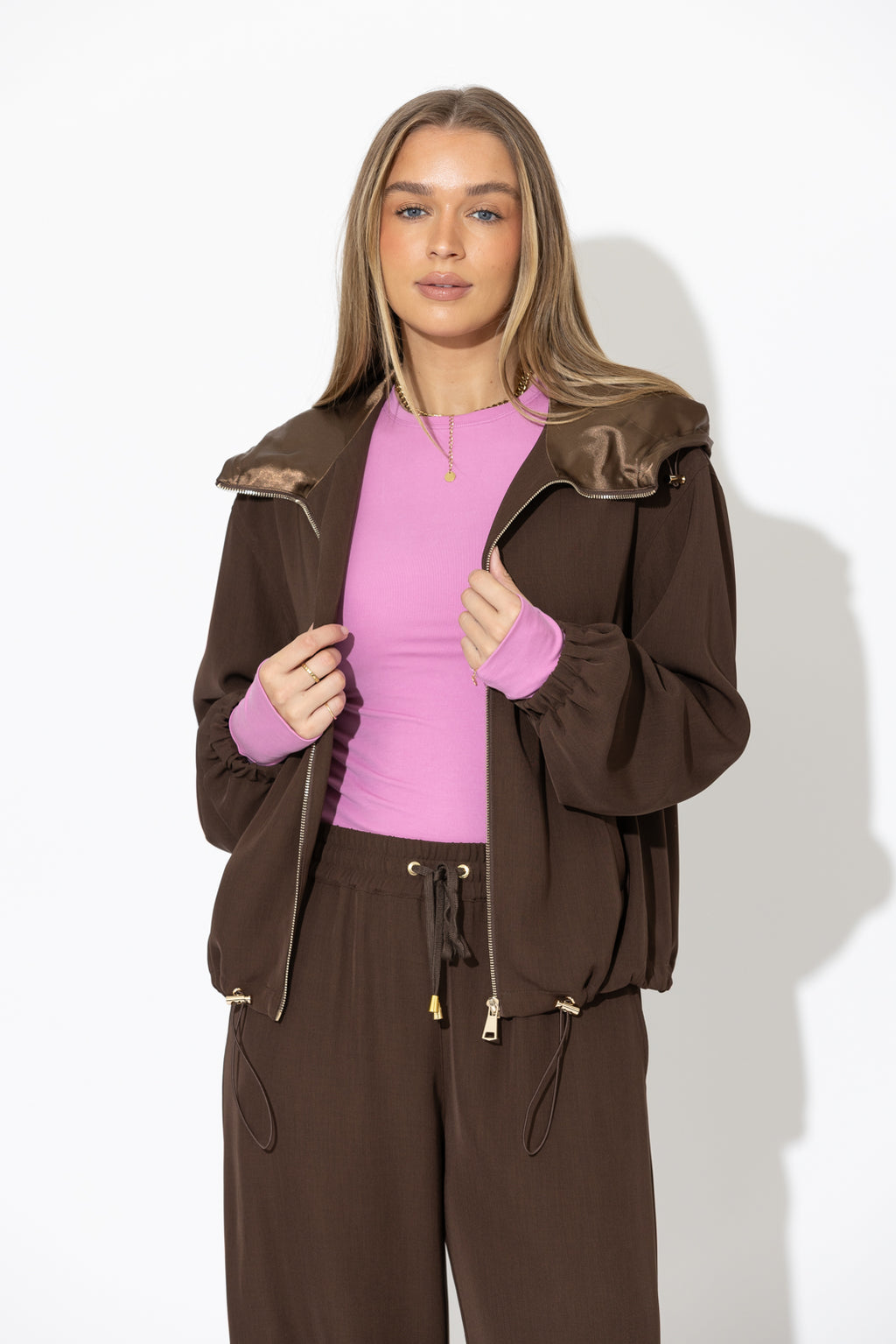Chocolate Drape Sport Jacket