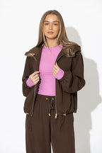 Chocolate Drape Sport Jacket