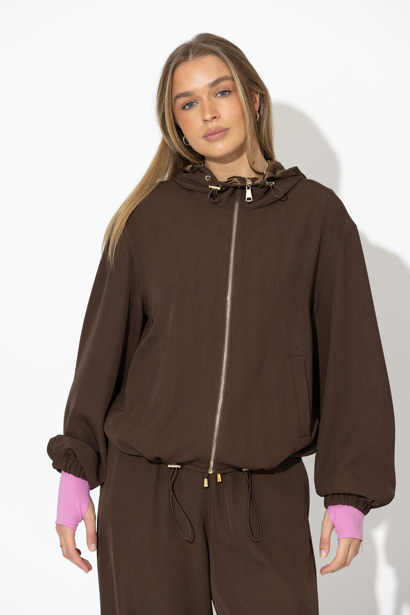 Chocolate Drape Sport Jacket