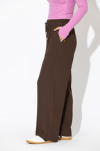 Chocolate Drape Drawstring Pant