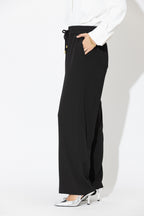 Black Drape Drawstring Pant