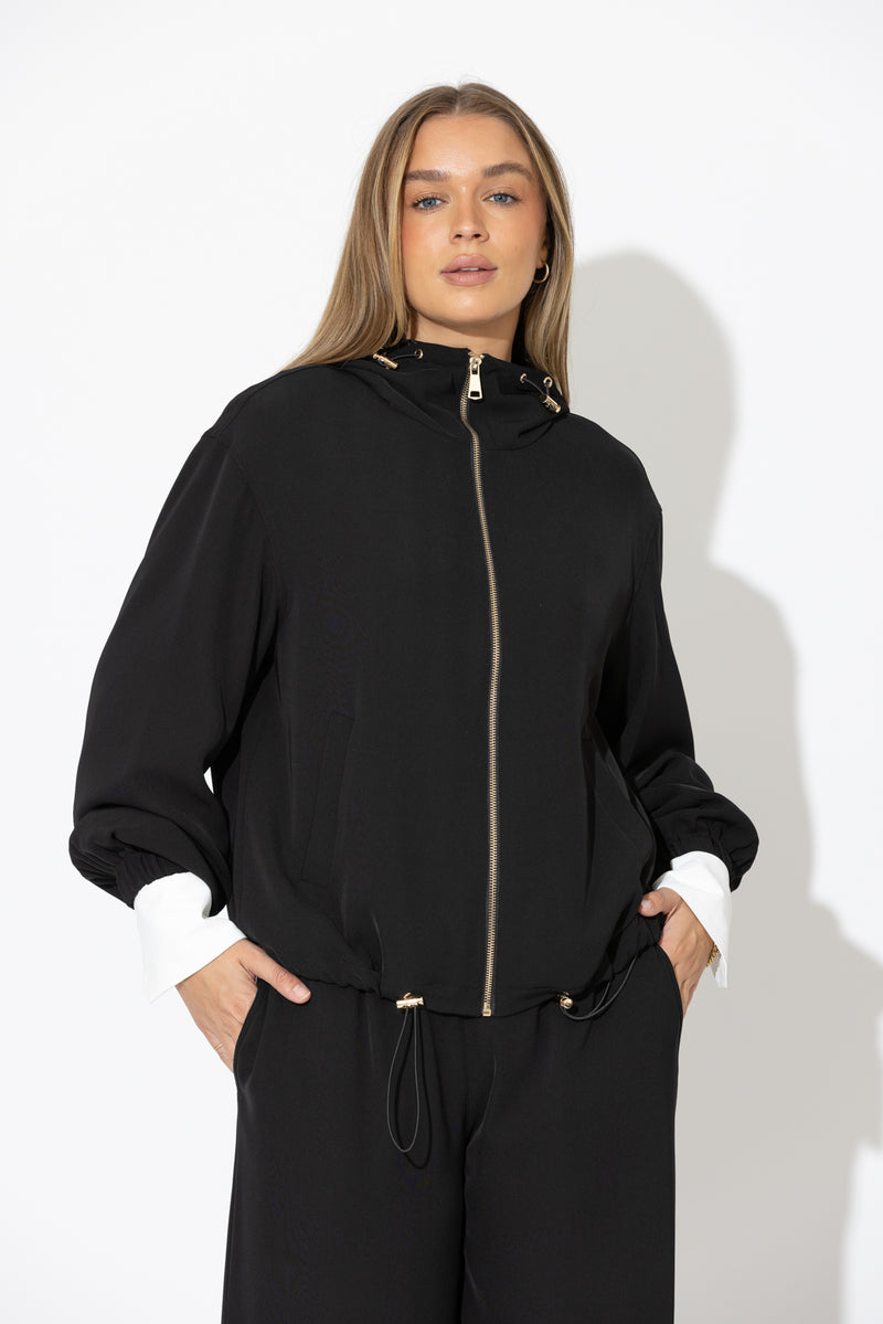 Black Drape Sport Jacket