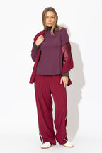 Cherry Tencel Turtle Neck Top