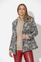 Paisley Check Wrap Blazer