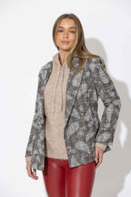 Paisley Check Wrap Blazer