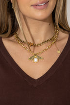 Gold Honey Bee Necklace