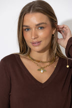 Gold Honey Bee Necklace