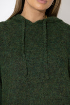 Khaki Fluffy Hooded Jumper