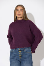 Plum Fluffy Everyday Jumper
