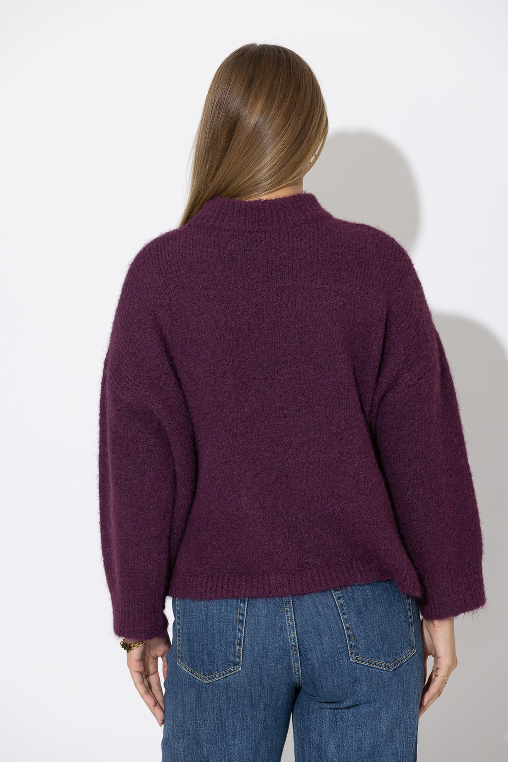 Plum Fluffy Everyday Jumper
