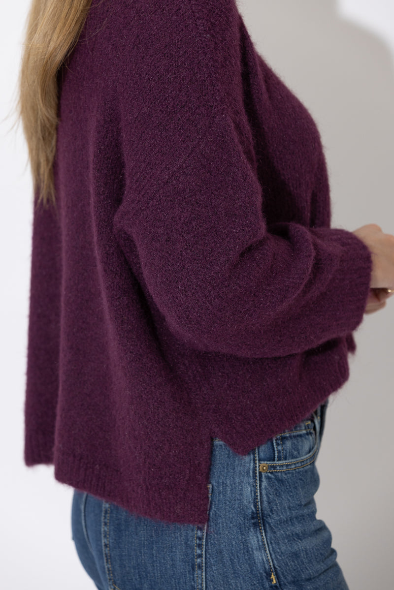 Plum Fluffy Everyday Jumper