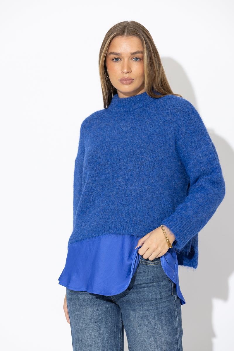 Cobalt Fluffy Everyday Jumper
