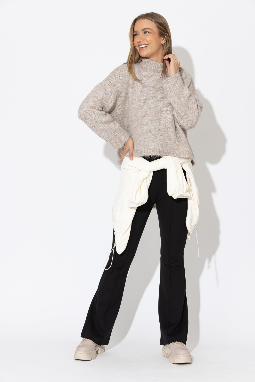 Oatmeal Fluffy Everyday Jumper