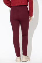 Burgundy Ponte Jogger Cargo Pant