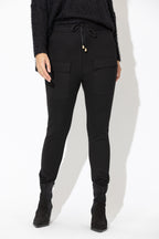 Black Ponte Jogger Cargo Pant