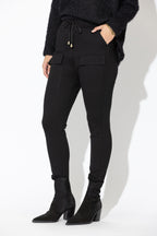 Black Ponte Jogger Cargo Pant