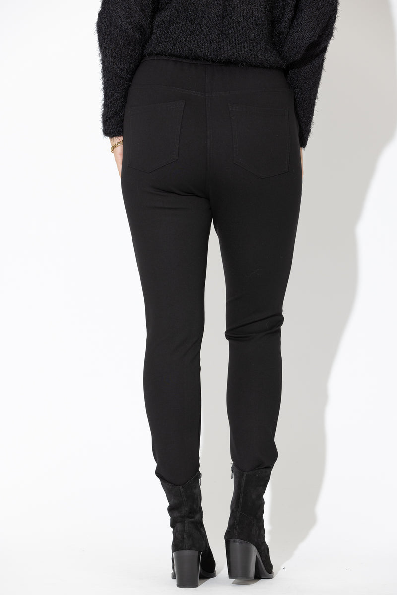 Black Ponte Jogger Cargo Pant