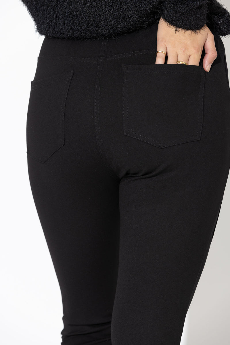 Black Ponte Jogger Cargo Pant